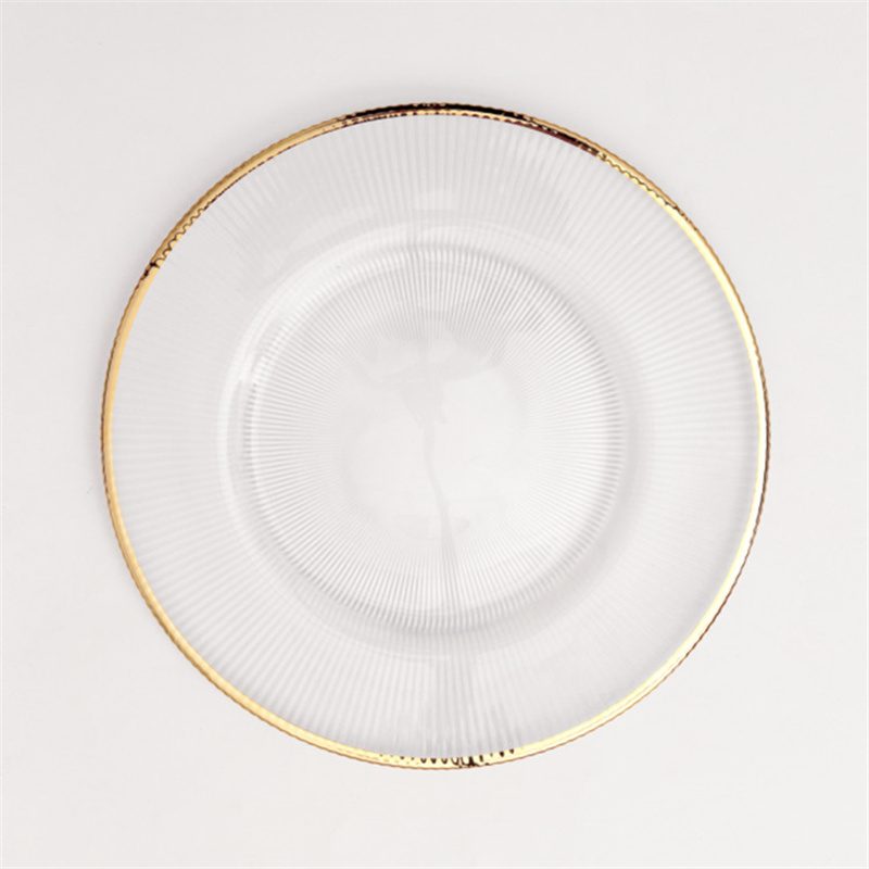 glass charger plate 1 Wholesale Glass Charger Plate PZ-020 - Image 1